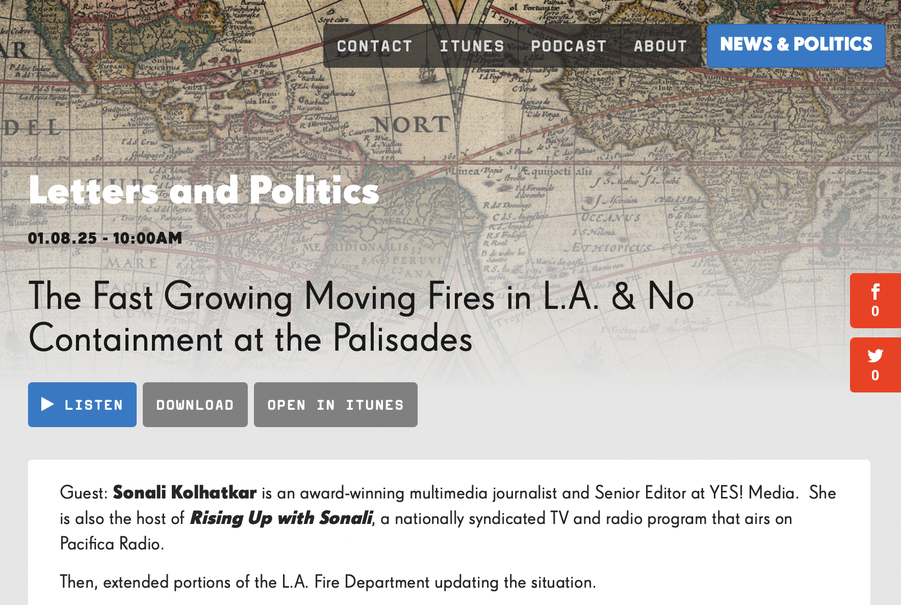 The Fast Growing Moving Fires in L.A. -Letters and Politics